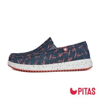 【Walk In Pitas】男鞋 WAVE BONES 時尚懶人鞋/休閒鞋(PI2447-026 歡樂骷髏藍/橙)