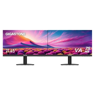 【GIGASTONE 立達】(2入組)LA-22FA51 22型VA FHD極窄邊框電腦螢幕(護眼/75Hz/HDMI/VGA/1080P/低藍光零閃屏)