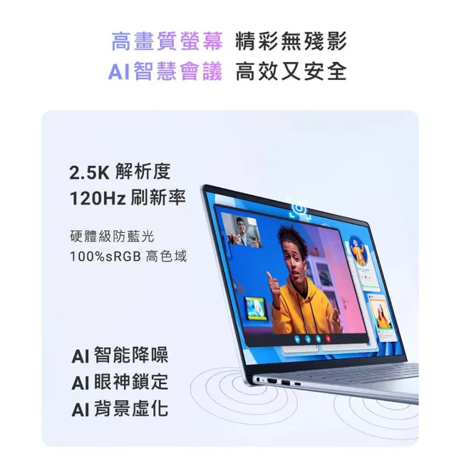 【DELL 戴爾】16吋Ultra5輕薄AI筆電(U5-125H/16G/512G/W11/冰藍/Inspiron/16-7640-R1508LTW)