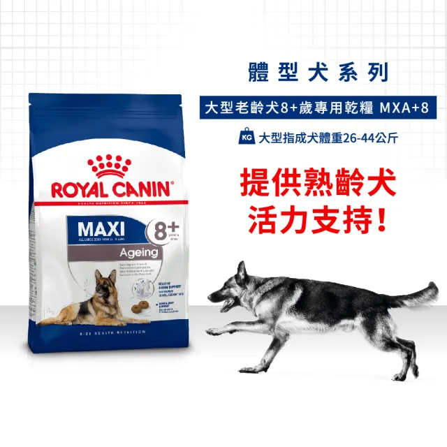 【ROYAL 法國皇家】大型老齡犬8+歲齡專用飼料 MXA+8  15KG(狗乾糧 狗飼料)