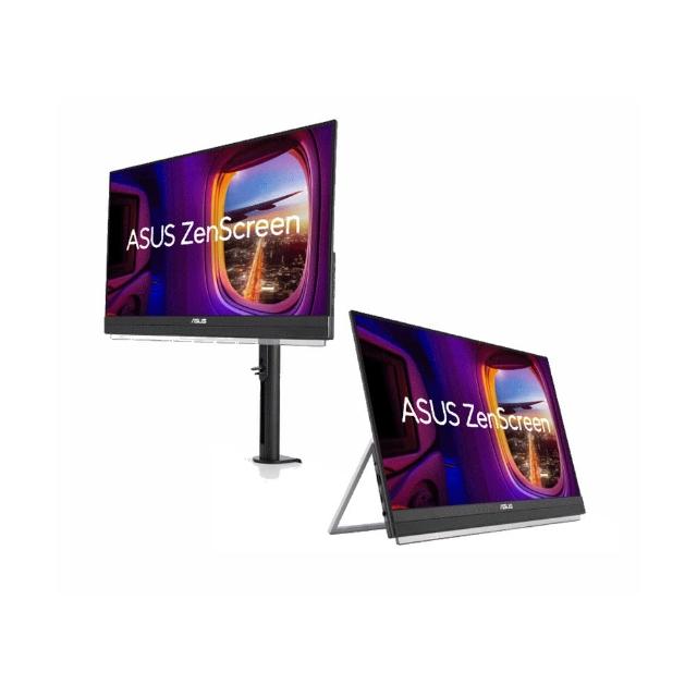 【ASUS 華碩】ZenScreen MB229CF 22型 100Hz 可攜式螢幕(USB-C/手把/可折疊支架設計/C型夾/喇叭)