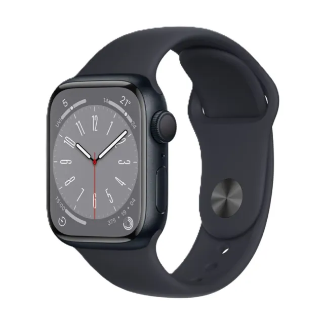 【Apple】A+級福利品 Apple Watch S8 GPS版 41mm(鋁金屬錶殼搭配運動型錶帶)