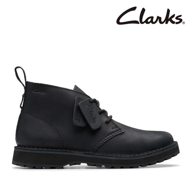 Clarks 男鞋 Solsbury DB 雙縫線極簡鞋面輕量圓頭休閒靴(CLM79716B)