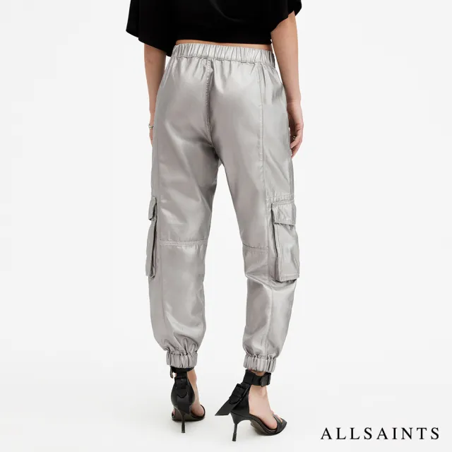 【ALLSAINTS】FRIEDA 漆皮高腰軍裝工裝長褲 W067TA(常規版型)