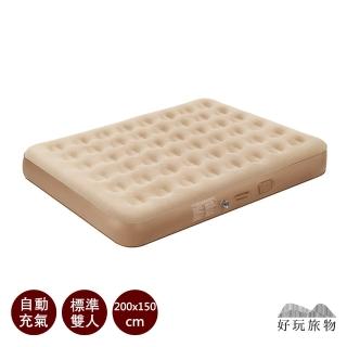 【HAO-WAN OUTDOOR 好玩旅物】標準雙人床150x200x25cm 四季通用多功能獨立筒式設計充氣床墊(露營床墊)