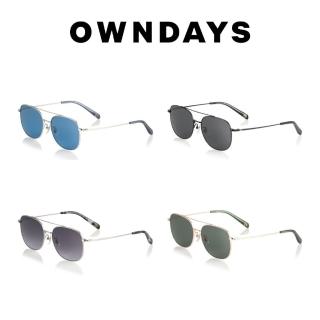 【OWNDAYS】時尚金屬圓框墨鏡(SUN1075G-4S)