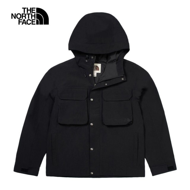 【The North Face】TNF 北臉 防水透氣連帽衝鋒外套 M M66 RIPSTOP RAIN JACKET - AP 男 黑(NF0A83UQJK3)