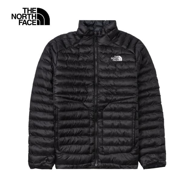 【The North Face 官方旗艦】北面男款黑色DWR防潑水舒適保暖立領鋪棉外套｜8AYJJK3