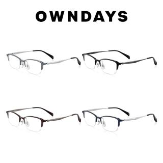 【OWNDAYS】紳士款系列方型鈦金屬光學鏡框(KM1151T-3A)