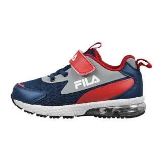 【fila】fila kids 中童反光氣墊運動鞋-藍紅(2-j827x-321)