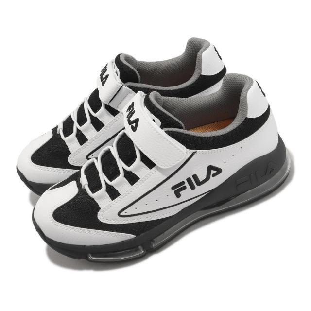 【FILA】FILA KIDS 大童氣墊籃球運動鞋-黑白(3-B802X-100)