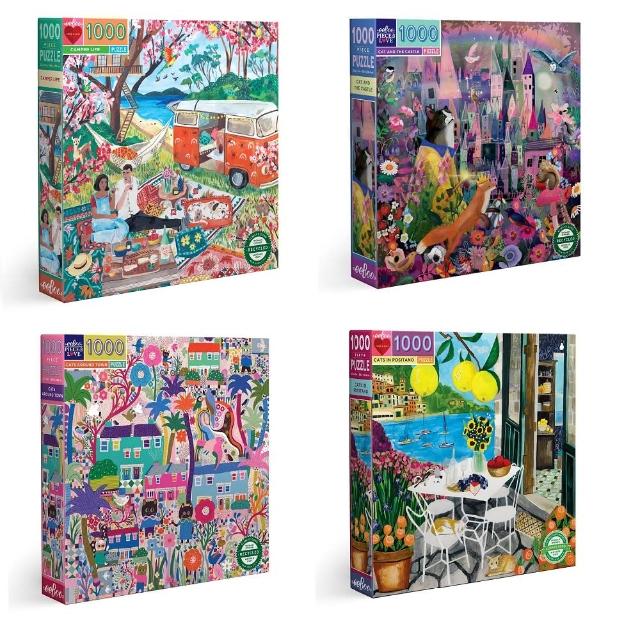 【eeBoo】1000 Piece Puzzle 1000片拼圖 I3.(幼兒童男童女童大人桌遊遊戲拼圖拼圖- 四款可選)