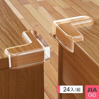 【JIAGO】透明L型桌角防撞貼(24入)
