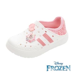 【Disney 迪士尼】童鞋 冰雪奇緣 輕量洞洞鞋/輕量 防水 透氣 白粉 臺灣製(FOKG41943)