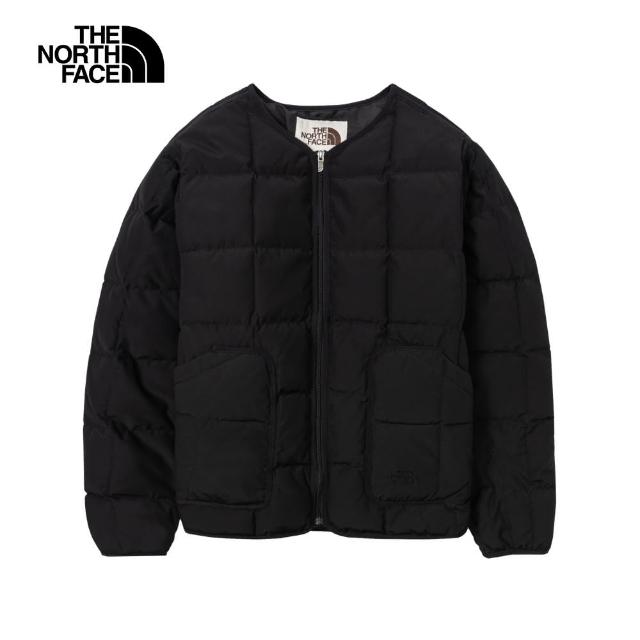 【The North Face 官方旗艦】北面男款黑色防風DWR防潑水保暖羽絨外套｜83UOJK3(600蓬鬆度)