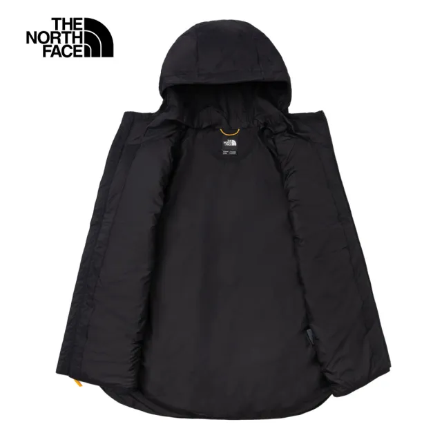 【The North Face 官方旗艦】北面女款黑色DWR防潑水保暖可打包連帽羽絨外套｜83SO4H0