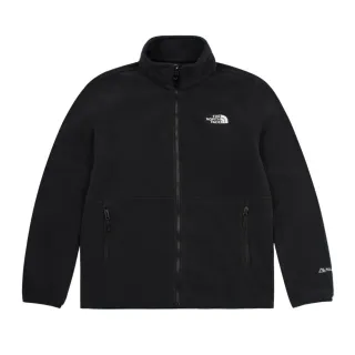 【The North Face 官方旗艦】北面男款黑色舒適保暖立領抓絨外套｜83O94H0