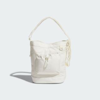 【adidas 愛迪達】W Bucket Bag 水桶包 肩揹包 斜揹包 隨身包 手提 休閒 簡約 米白(JF1209)