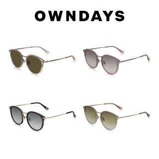 【OWNDAYS】時尚金屬波士頓膠框墨鏡(SUN2098T-2S)