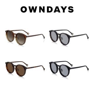 【OWNDAYS】時尚個性波士頓膠框墨鏡(SUN8009B-3S)