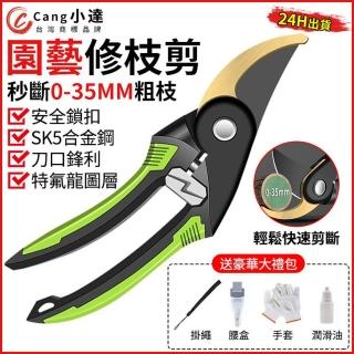 【小達】園藝剪刀 樹枝剪 園林修枝剪 花果剪刀 花枝剪刀 果樹剪 粗枝剪(安全扣鎖/SK5合金鋼/特氟龍塗層)
