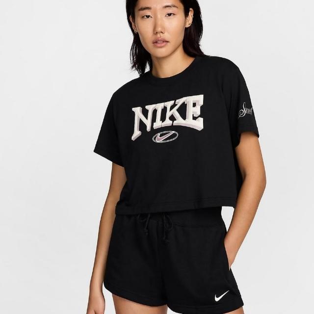 【NIKE 耐吉】AS W NSW SS TEE OC VARZITY 女短袖上衣-黑(FZ2856010)