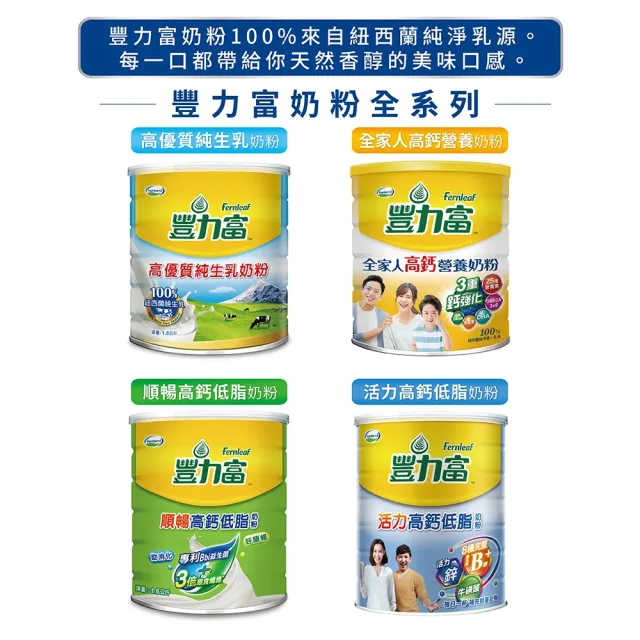 【豐力富】全家人高鈣營養奶粉2200g/罐