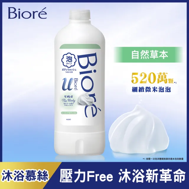 【Biore 蜜妮】高彈潤沐浴慕絲 補充瓶450ml(共3款可選)