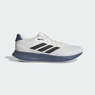 【adidas 愛迪達】Runfalcon 5 男 慢跑鞋 運動 休閒 透氣 緩衝 彈力 愛迪達 米白 黑藍(IE8815)