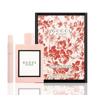 【GUCCI 古馳】花悅女性香水套裝 100ml+10ml(國際航空版.BLOOM花悅女性淡香精)