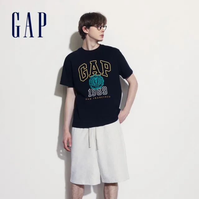 【GAP】男女裝 Logo印花純棉圓領短袖T恤-多款任選(465583&465261)