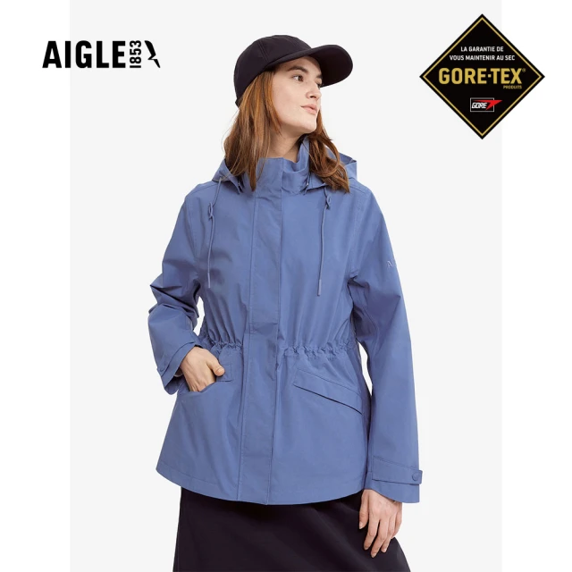 AIGLE 女 GORE-TEX 防水透氣外套AG-4A204A050 藍色(女外套 防水透氣外套 Goretex)