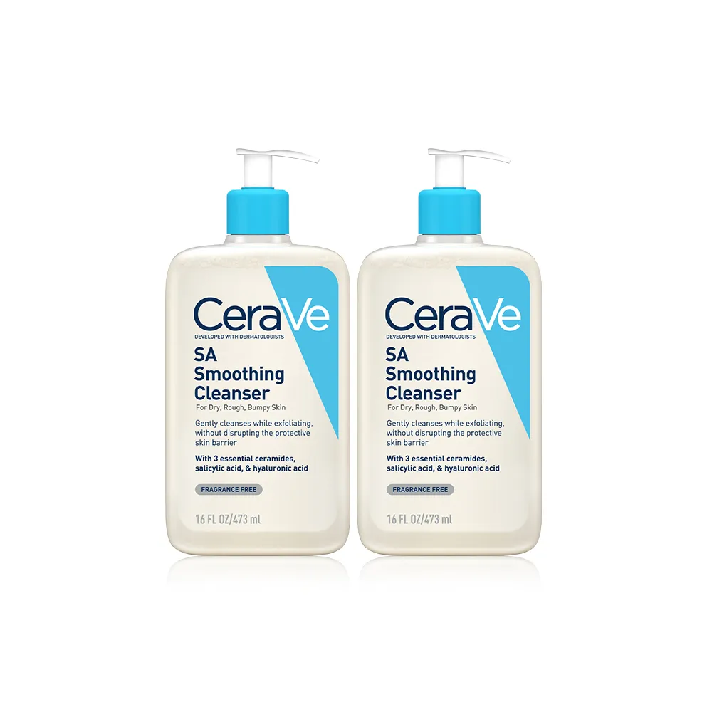 【CeraVe 適樂膚】限時特談雙入組★水楊酸煥膚淨嫩潔膚露 473ml X2(改善粗糙顆粒)