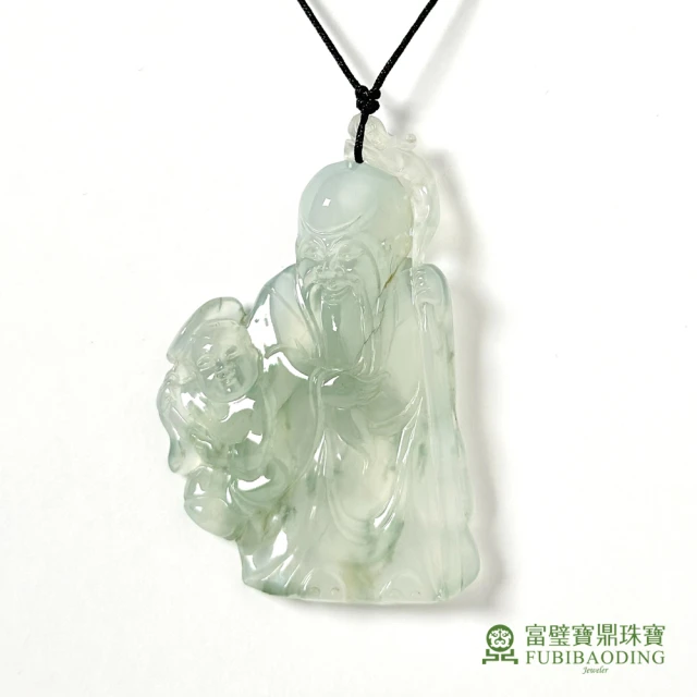 Fubibaoding jeweler 富璧寶鼎珠寶 冰種飄藍花壽翁(天然A貨 翡翠 送禮 長壽)