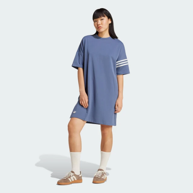 adidas 愛迪達 洋裝 女款 運動洋裝 長版上衣 NEUCL DRESS 藍 IX9872