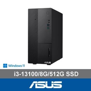 【ASUS 華碩】27型螢幕組★i3四核電腦(i3-13100/8G/512G SSD/W11/H-S500ME-313100004W)