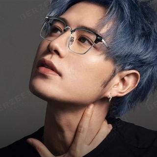 【MoonDy】半框眼鏡 眼鏡架 純鈦眼鏡 眉毛架鏡框 眉框眼鏡 復古眼鏡 文青眼鏡 男生眼鏡 黑色眼鏡 禮物