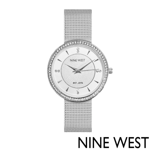 【NINE WEST 官方直營】永恆璀璨女錶/手錶/腕錶-NW23835-07X(銀色)