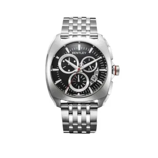【Bentley 賓利】Solstice系列 暗黑紳士計時手錶(黑/銀 BL1681-70010)
