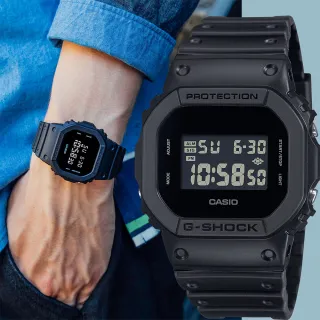 【CASIO 卡西歐】G-SHOCK 經典全黑電子錶 學生錶 百搭手錶 送禮 禮物 推薦(DW-5600UBB-1)