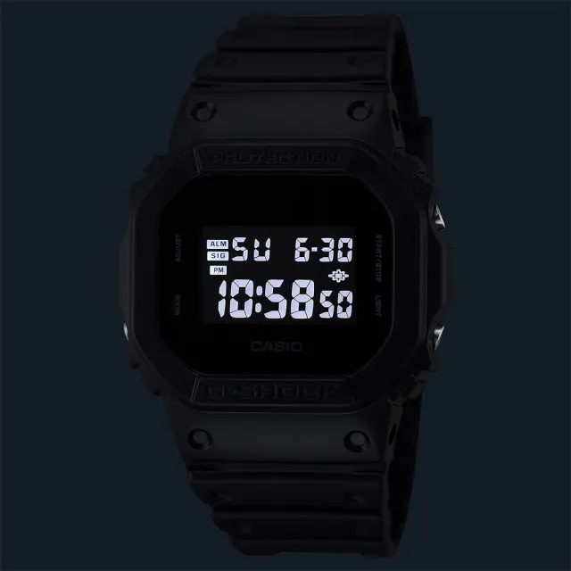 【CASIO 卡西歐】G-SHOCK 經典全黑電子錶 學生錶 百搭手錶 送禮 禮物 推薦(DW-5600UBB-1)