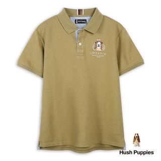 【Hush Puppies】男裝 POLO衫 經典品牌毛衣狗寬版POLO衫(淺咖啡 / 44101101)