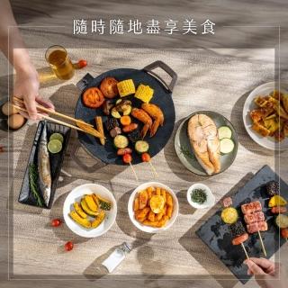 【KINYO】韓式超薄不沾塗層電烤盤/烤肉爐(安全防護.全機可水洗.防燙把手)