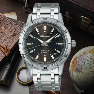 【SEIKO 精工】Presage 60年代復刻機械錶-棕x銀/39.5mm 雙12限定(SRPL09J1/4R35-06H0U)