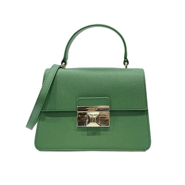 【FURLA 芙拉】WB00939 法國經典牛皮手提肩背斜背包(綠色)
