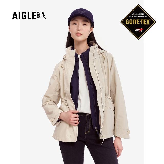 【AIGLE】女 GORE-TEX  防水透氣外套AG-4A204A186 杏色(女外套 防水透氣外套 Goretex)