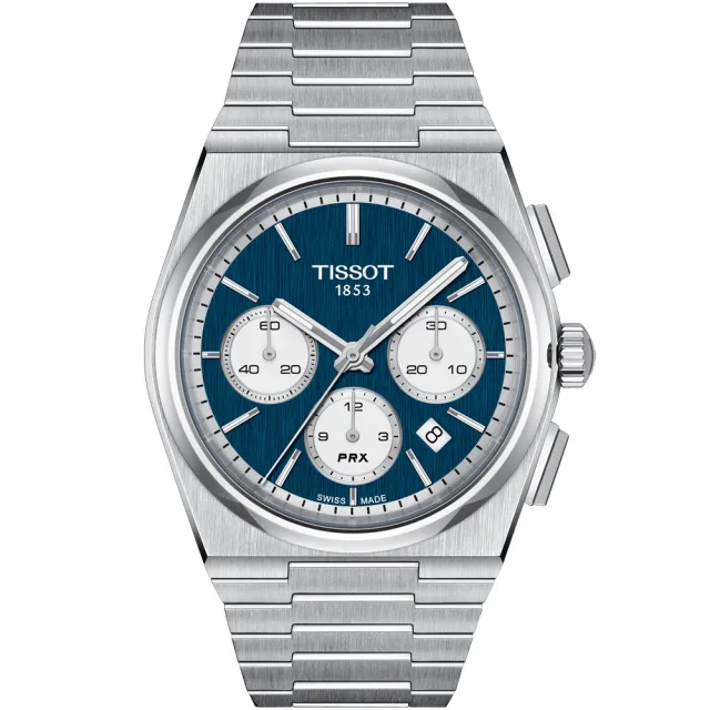 【TISSOT 天梭】PRX系列 熊貓 70年代復刻計時機械錶-42mm 開學禮 送禮 推薦(T1374271104100)