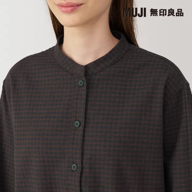 【MUJI 無印良品】女雙面起毛法蘭絨立領長袖套衫(共8色)