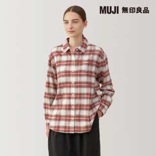 【MUJI 無印良品】女雙面起毛法蘭絨標準領長袖襯衫(共6色)