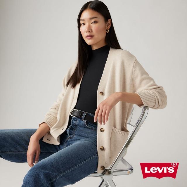 【LEVIS 官方旗艦】女款針織罩衫外套 / 混羊毛 人氣新品 000O0-0001